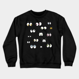 Glowing in the dark colorful spooky eyes Halloween design Crewneck Sweatshirt